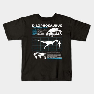 Dilophosaurus Fact Sheet Kids T-Shirt